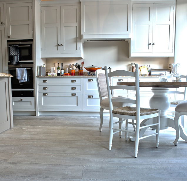 Gray Wood Kitchen Floor