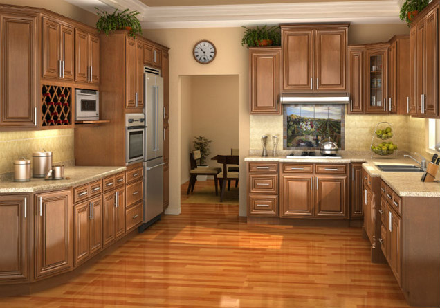 Chestnut Pillow Kitchen Cabinets
