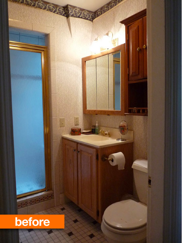 Easy Bathroom Remodel - Before Photo