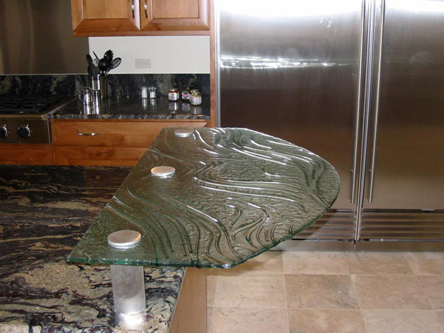Glass Texture Kitchen Piece
