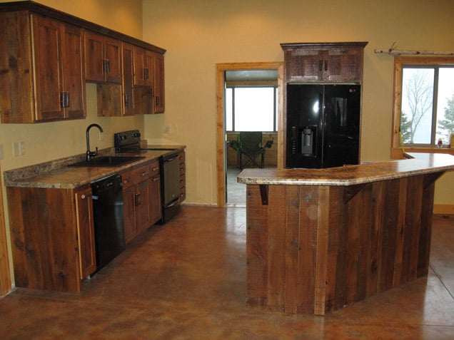 Reclaimed Wood Kitchen Cabinets