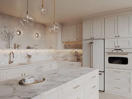 Off-White and Cream kitchen cabinets